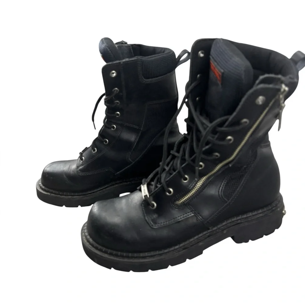 Harley Davidson Paraspinna Leather Boots- Size 10-‎ Excellent Condition!!!